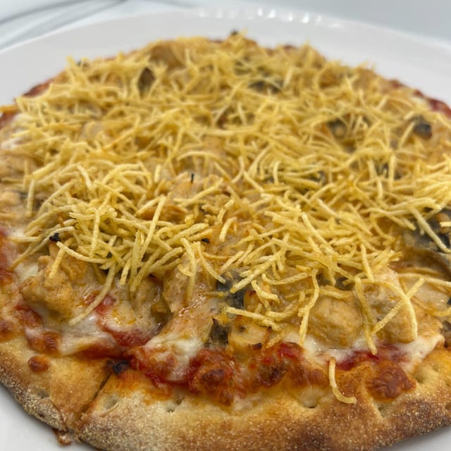 Chicken Stroganoff Pizza.