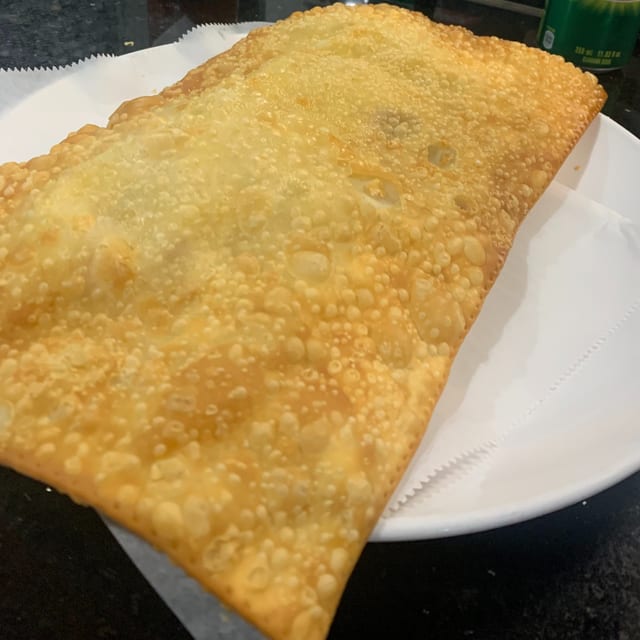 Pastel de Calabresa (Calabrese Sausage Pastel).