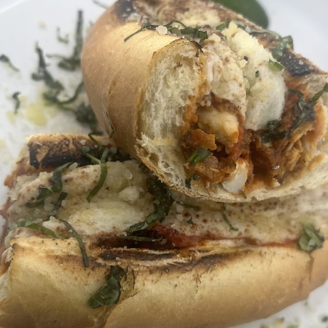 Chicken Parmigiana Sub.