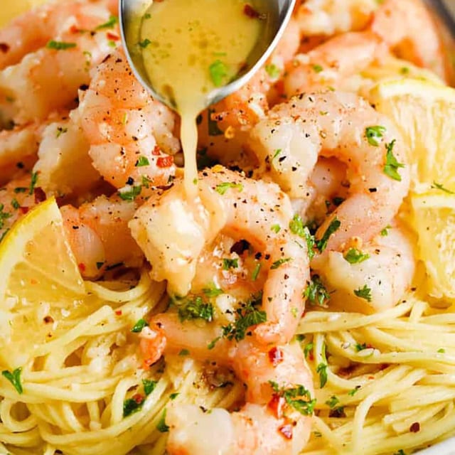 Shrimp Scampi Pasta.