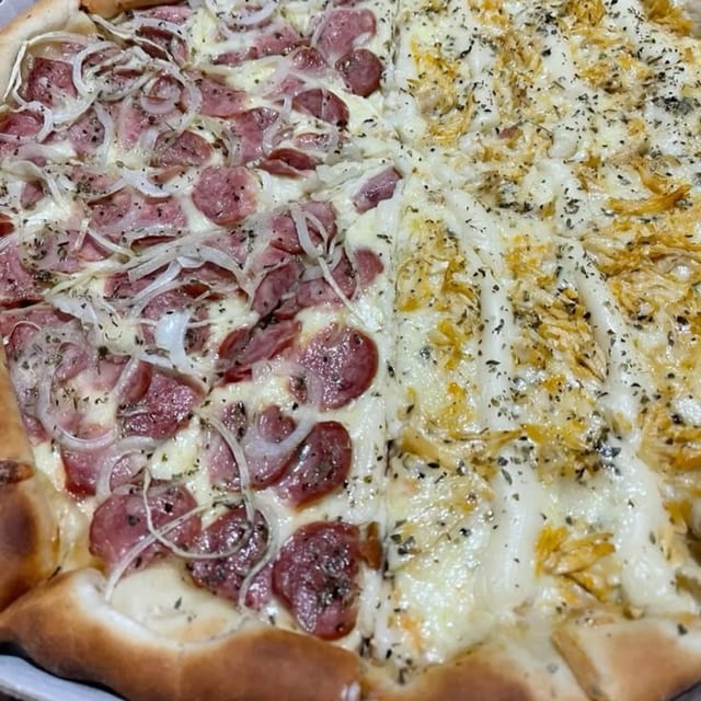 Half & Half Pizza.